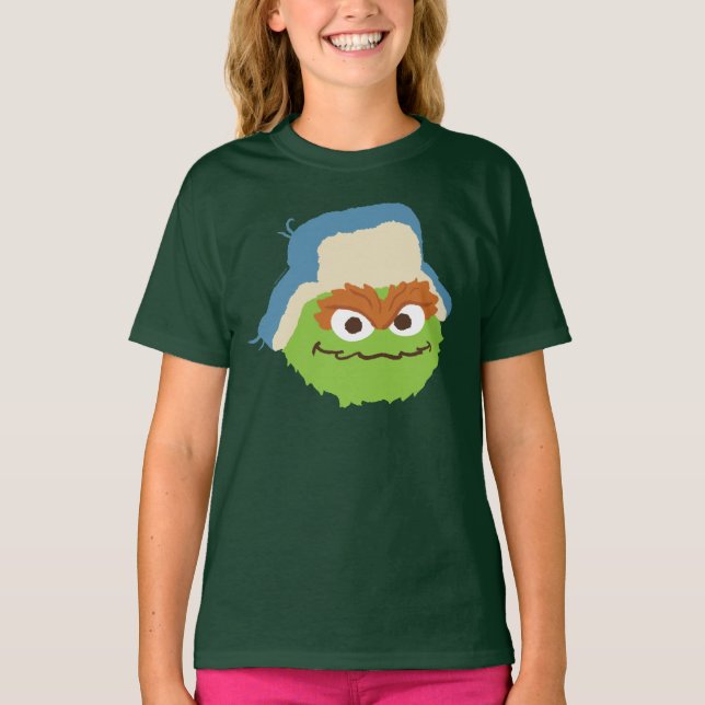 Oscar das Grouch-Wald-Gesicht T-Shirt (Vorderseite)