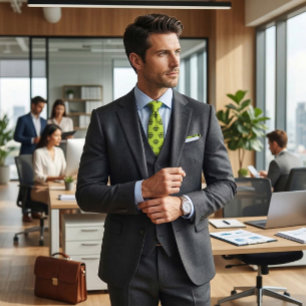 Oscar der Griesgram Grünes Muster Krawatte