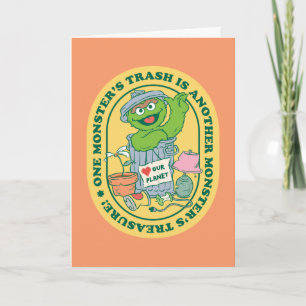 Oscar der Grouch Monster Treasure Abzeichen Karte