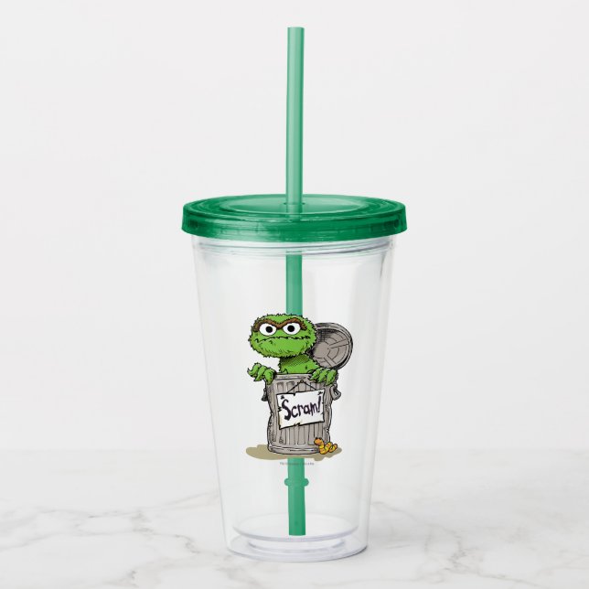 Oscar der Grouch Scram Acryltrinkbecher (Vorderseite)