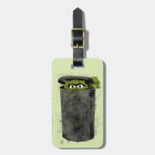 Oscar der Grouch   Trend Wasserfarbe Gepäckanhänger
