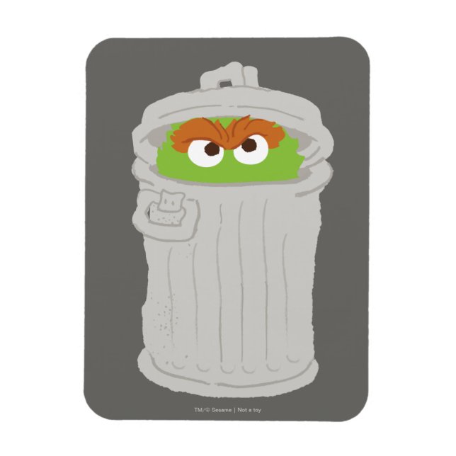 Oscar der Grouch und seine Mülleimer können Magnet (Vertikal)