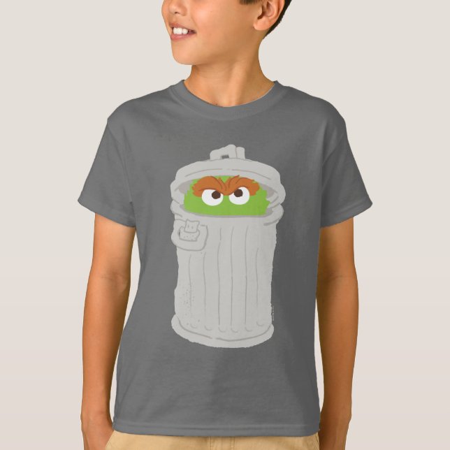 Oscar der Grouch und seine Mülleimer können T-Shirt (Vorderseite)
