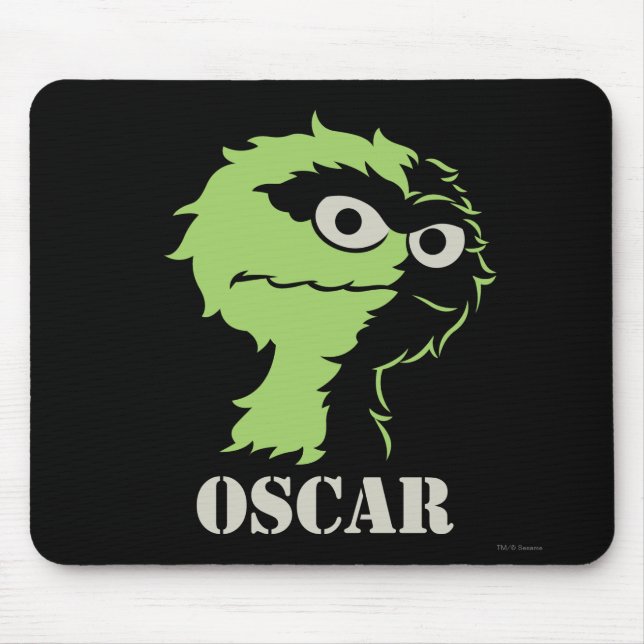 Oscar der Mülleimer Hälfte Mousepad (Vorne)