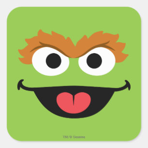 Oscar Face Art Quadratischer Aufkleber