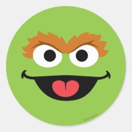 Oscar Face Art Runder Aufkleber