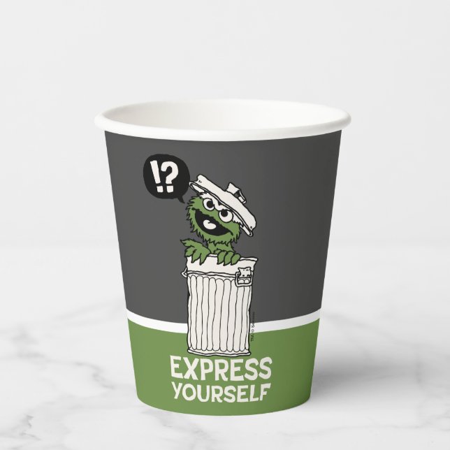 Oscar für den Grouch Express Pappbecher (Vorderseite)