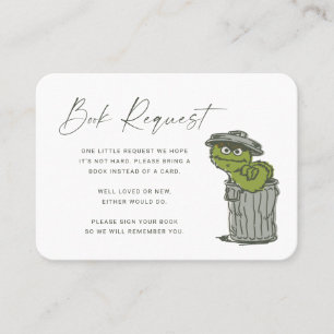 Oscar für die Grouch Book Request Insert Platzkarte