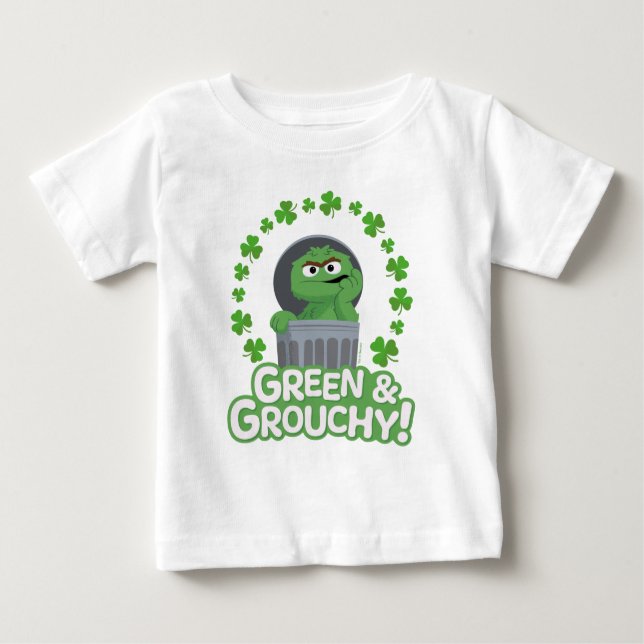 Oscar | Grün & Grouchy! Baby T-shirt (Vorderseite)