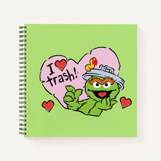 Oscar "I Liebe Trash" Valentine Notizbuch (Vorderseite)
