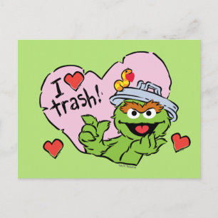 Oscar "I Liebe Trash" Valentine Postkarte
