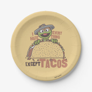 Oscar ich hasste alles außer Tacos Pappteller