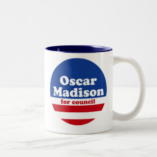 Oscar Madison für Rats-Tasse Zweifarbige Tasse