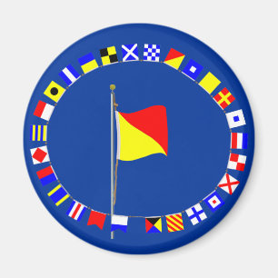 Oscar Man Overboard Nautic Signal Flag Magnet