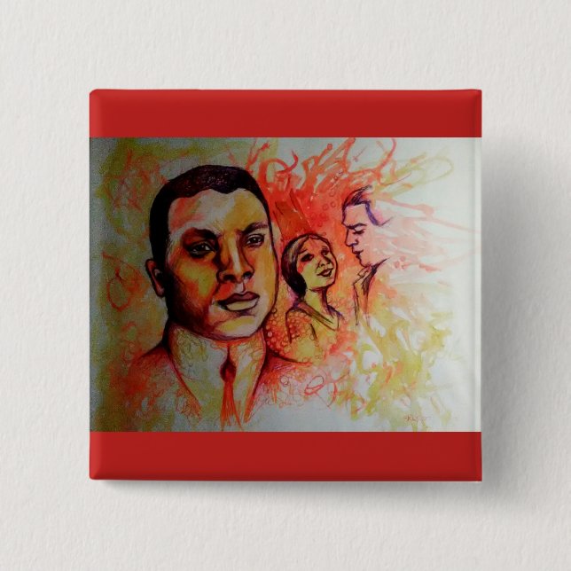 Oscar Micheaux - schwarzer Kameramann-Knopf Button (Vorderseite)