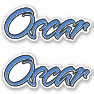 Oscar Name blue Aufkleber Sticker Stickerset