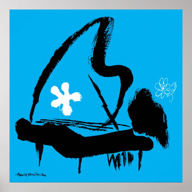 Oscar Peterson Illustriert Jazz Vintag Poster (Vorne)