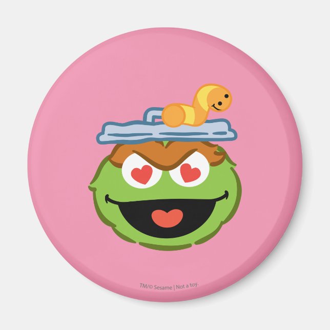 Oscar Smiling Face with Heart-Shaped Eyes Magnet (Vorne)