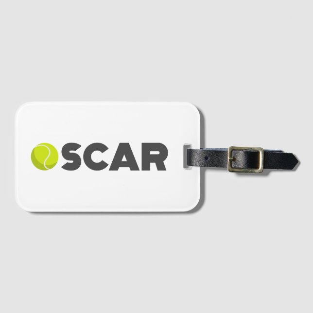 Oscar Tennis Gepäckanhänger (Vorderseite (Horizontal))