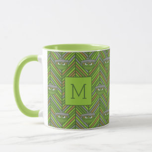 Oscar the Grouch   80er Retro-Muster Tasse