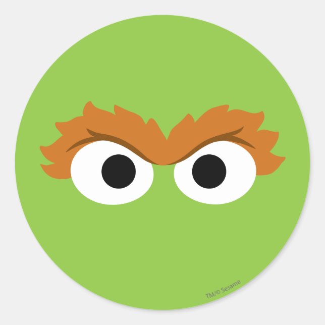 Oscar the Grouch Big Runder Aufkleber (Vorderseite)