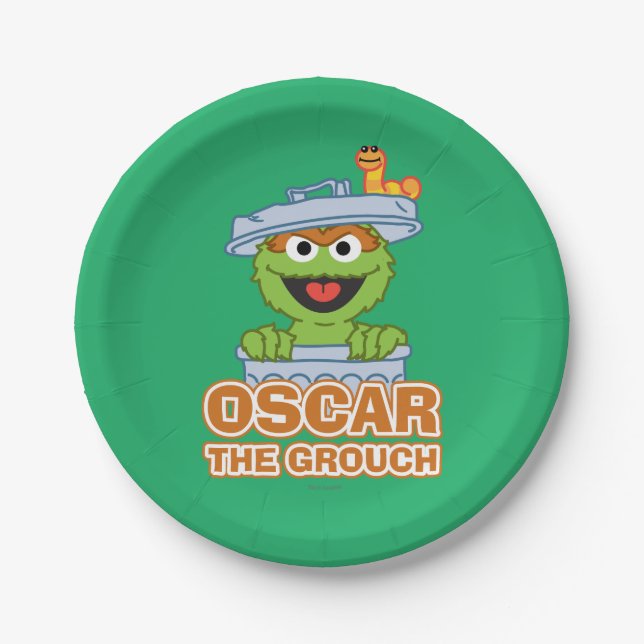 Oscar the Grouch Classic Style Pappteller (Vorderseite)