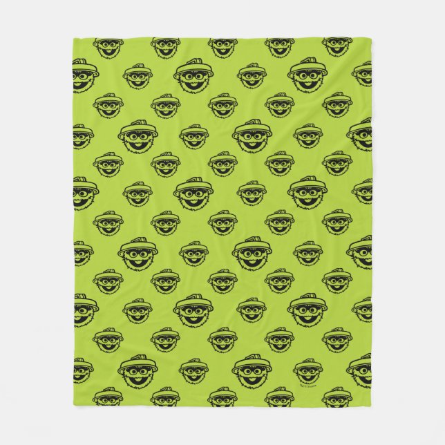 Oscar the Grouch Green Pattern Fleecedecke (Vorderseite)