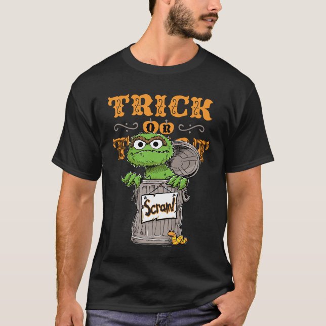 Oscar the Grouch - Trick oder Treat, Scram! T-Shirt (Vorderseite)