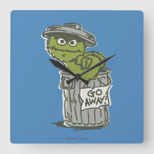 Oscar the Grouch Vintage 2 Quadratische Wanduhr