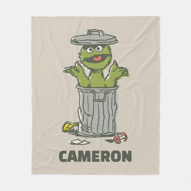 Oscar the Grouch Vintage Fleecedecke (Vorderseite)
