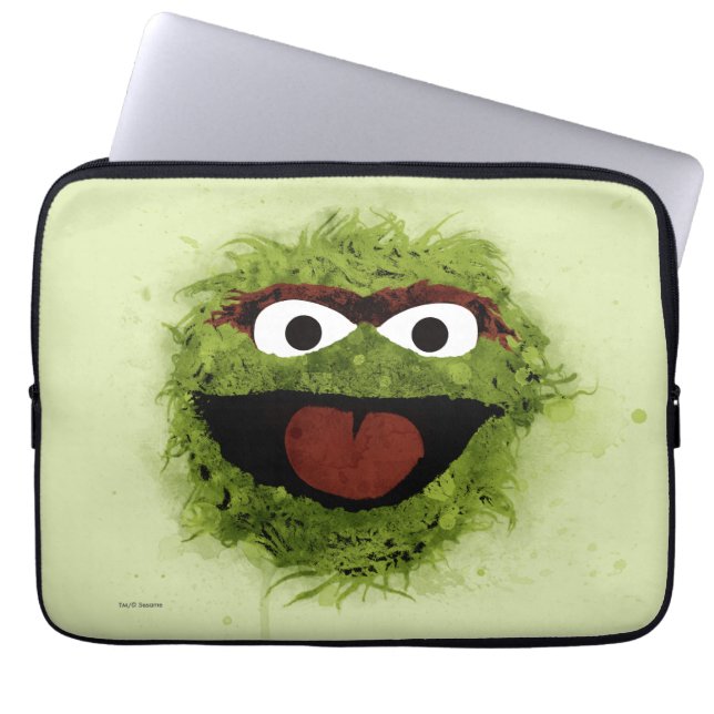Oscar the Grouch | Watercolor Trend Laptopschutzhülle (Vorderseite)