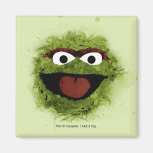 Oscar the Grouch   Watercolor Trend Magnet