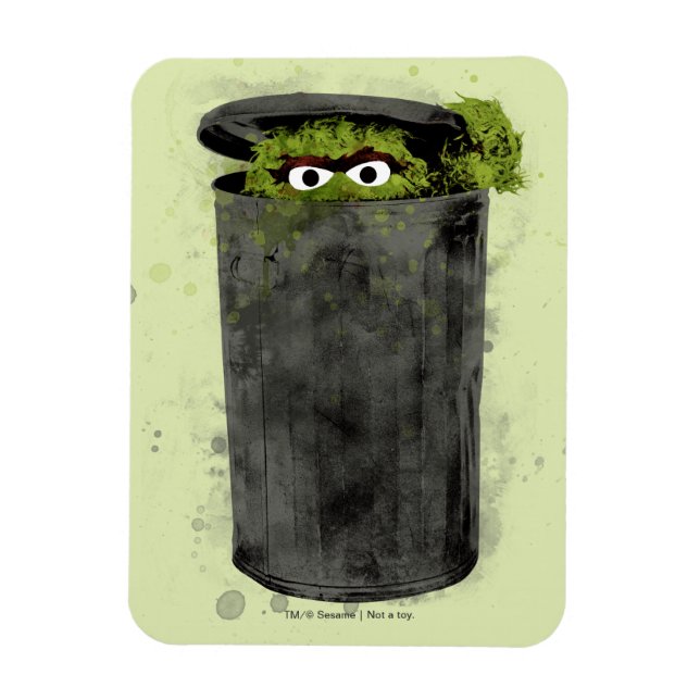 Oscar the Grouch | Watercolor Trend Magnet (Vertikal)