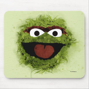 Oscar the Grouch Watercolor Trend Mousepad