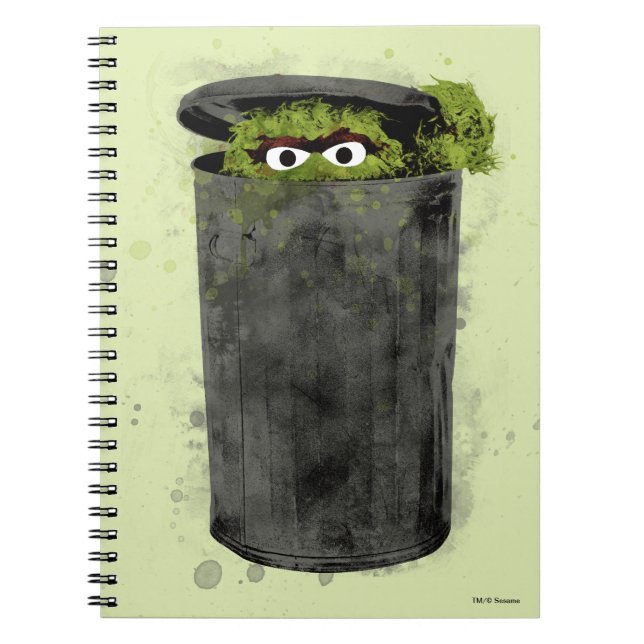 Oscar the Grouch | Watercolor Trend Notizblock (Vorderseite)