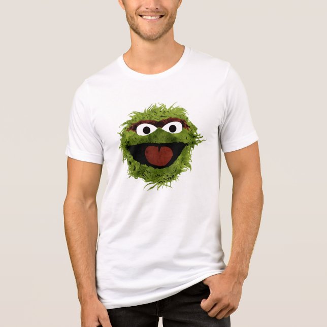Oscar the Grouch | Watercolor Trend Tri-Blend Shirt (Vorderseite)
