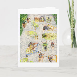 Oscar und Cassandra und ihre Cicada-Freunde Karte