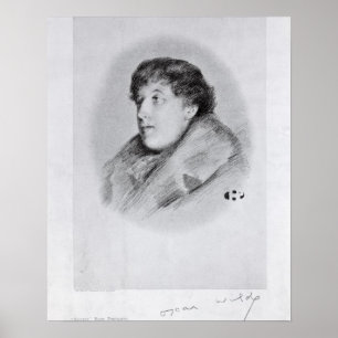 Oscar Wilde (1854-1900) ein Bijou-Portrait, von 'S Poster