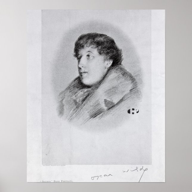 Oscar Wilde (1854-1900) ein Bijou-Portrait, von 'S Poster (Vorne)