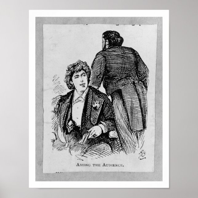 Oscar Wilde (1854-1900) Unter den Zuhörern (Grav Poster (Vorne)