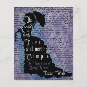 Oscar-Wilde-Zitat-Silhouette-Poster Flyer
