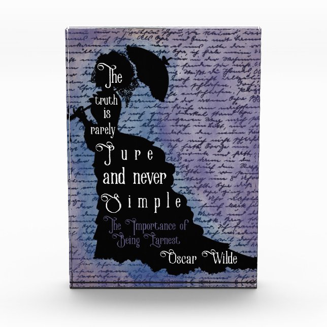 Oscar-Wilde-Zitat-Silhouette-Poster Fotoblock (Vorderseite)