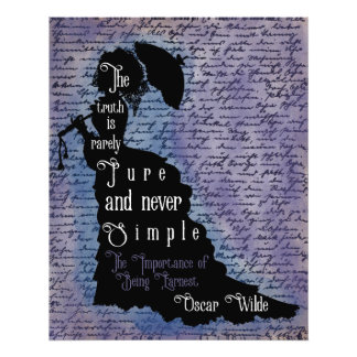 Oscar-Wilde-Zitat-Silhouette-Poster Fotodruck