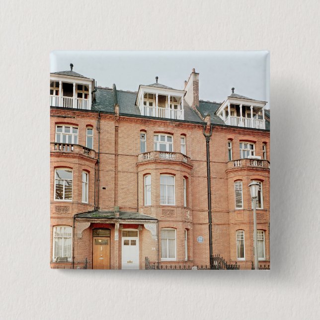 Oscar Wildes Haus in Tite Straße, Chelsea Button (Vorderseite)