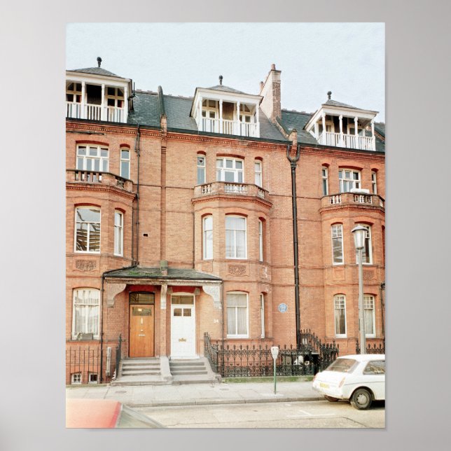 Oscar Wilde's House in Tite Street, Chelsea Poster (Vorne)