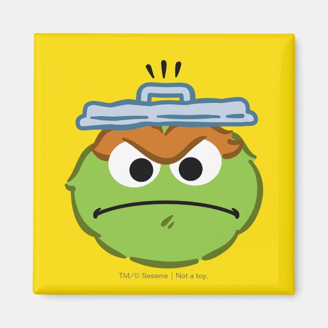 Oscar Wütendes Gesicht Magnet (Vorne)