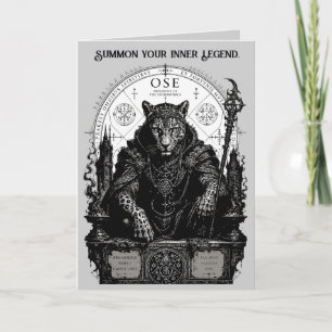 Ose Gothic Okkult Leopard Karte