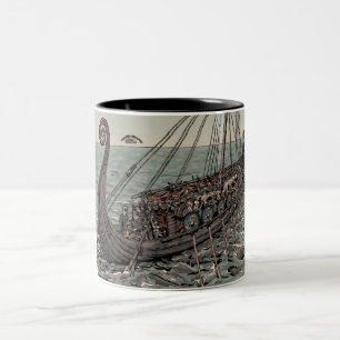 Oseberg Schiff Zweifarbige Tasse