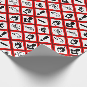 Osha-Gefahrenhinweise Geschenkpapier