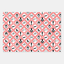 Osha-Gefahrenpiktogramme Geschenkpapier Set